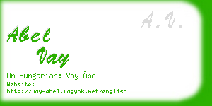 abel vay business card